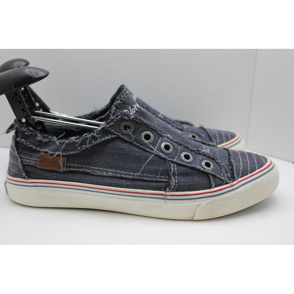 Blowfish Malibu Marley Slip On Sneakers Gray Distressed Canvas Laceless Flats